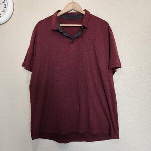 Lululemon Mens Polo shirt.  Size Large, Burgundy